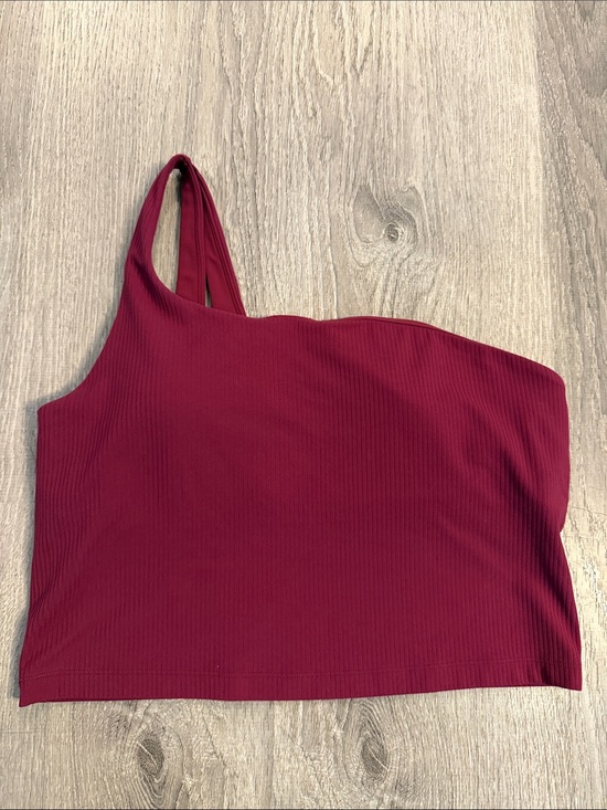 lululemon athletica Tops - lululemon athletica One-Shoulder Ribbed align Crop Tank - Burgundy